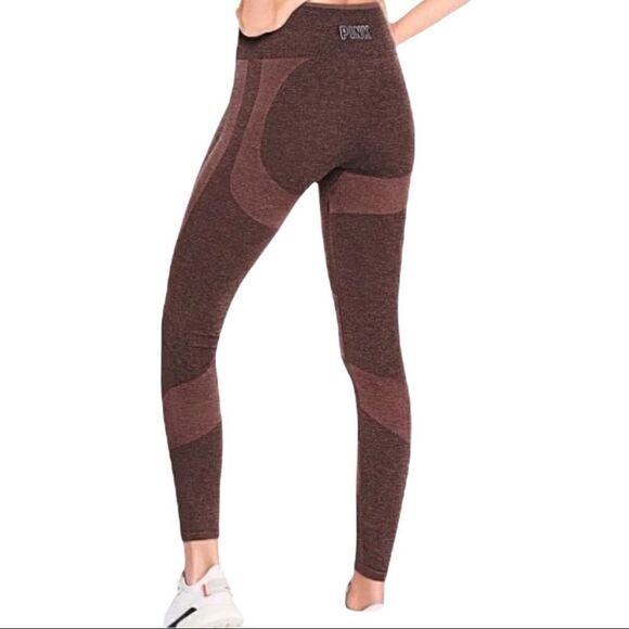 PINK Victoria Secret Seemless Dusty Rose Leggings - Picture 1 of 7